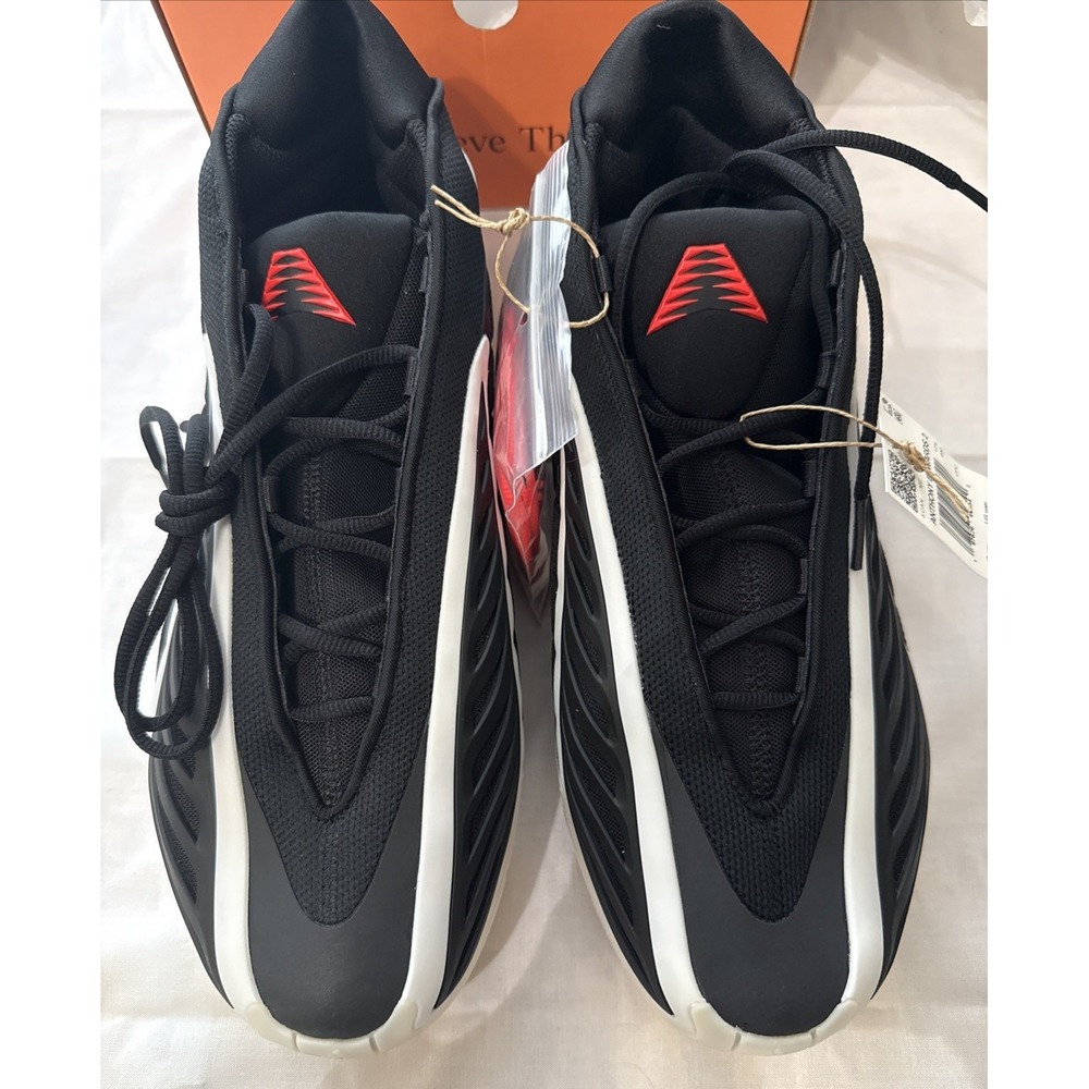 adidas Anthony Edwards 2 AE2 JS3508 Black w/ White Lines Red Accents 13 New NiB